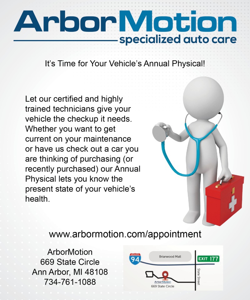 ArborMotion's Annual Physical for Your Vehicle